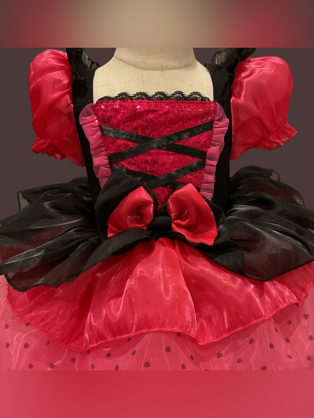 Girls' Hot Pink & Black Princess Tutu Costume Dress - Picture 3 of 4